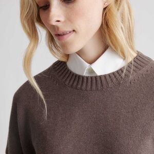 Quince Brown Crew Neck Sweater